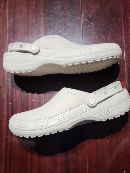 CROCS Other - CROCS Men's Slip-On Clogs in CreamCrocs Classic Crafted Clogs, Sz 13